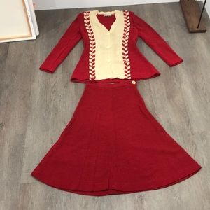 ON TREND ❤️VINTAGE Maxfield Bleu Skirt suit